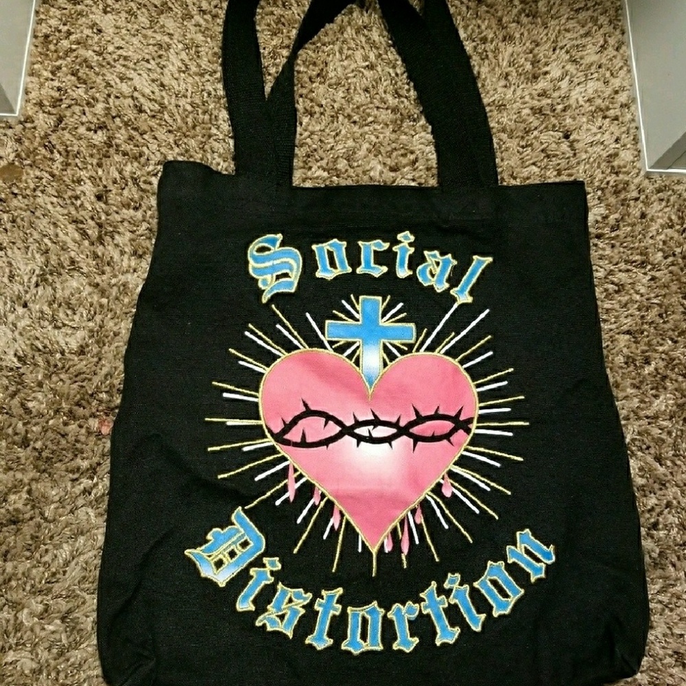 NWOT Social Distortion 'Sacred Heart' Tote Bag